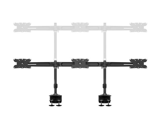 Multibrackets bordstativ, triple 24-32" 3 X 24"-32", 24kg, 200x100, Clamp 