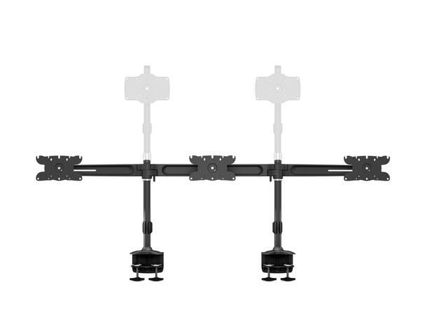 Multibrackets bordstativ, triple 24-32" 3 X 24"-32", 24kg, 200x100, Clamp 