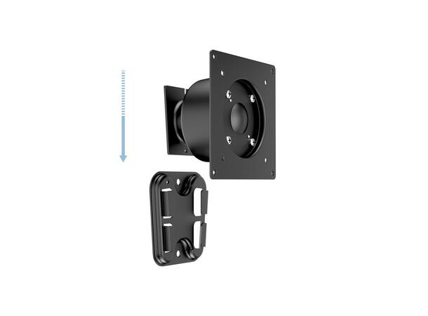 Multibrackets veggfeste Tablet Svart, Vesa 100x100, 6Kg, tilt. 15"-32" 