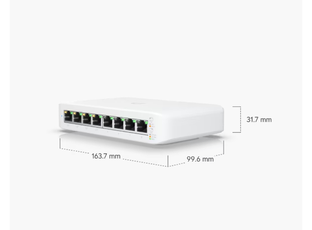 Ubiquiti Unifi Switch Lite 8 PoE 8xRJ45(4x802.3Aaf/at PoE/PoE+), 52W 