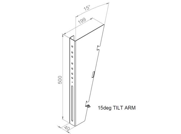 Armagard Tilt WallMount for 32-55'' WallSupport 15 degree tilt 