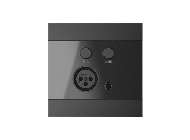 Audac Veggpanel WP205/B Sort Ares5A Veggpanel med Mik XLR + Linje 3,5mm 