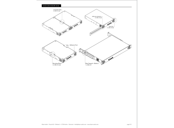 Blaze Audio PowerZone 1004 4x250W 4-8 Ohm 4x250W 100V 16 Ohm 