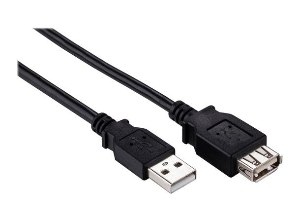 Elivi USB 2.0 A til A Skjøt 1m M/F | 2.0 | Svart 