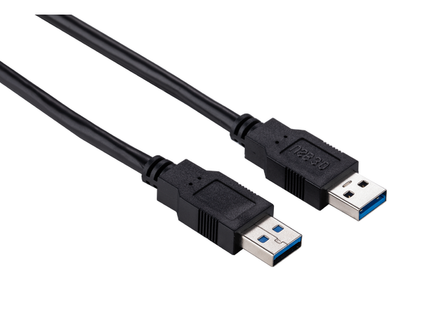 Elivi USB 3.0 A til A kabel 1 meter M/M, 3.0, Svart
