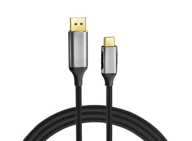 Elivi USB C til DisplayPort kabel 2meter Svart, 4k@60hz