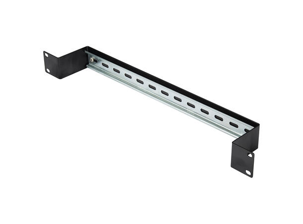 Lande 19" DIN monteringsskinne Svart 1U D55mm | Avtagbar DIN-skinne 