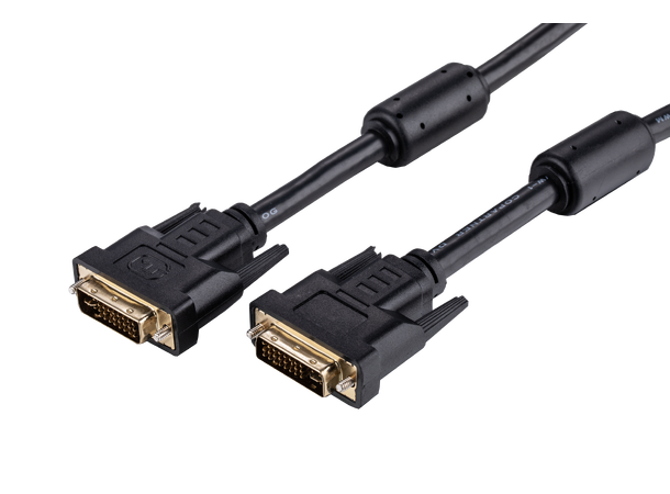 LinkIT DVI-D  kabel Dual Link M/M 2560x1600 piksler, 60Hz, 28AWG
