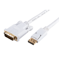LinkIT DisplayPort til DVI-D  2 m Hvit DVI Single link, 20-pin - 24-pin han-han