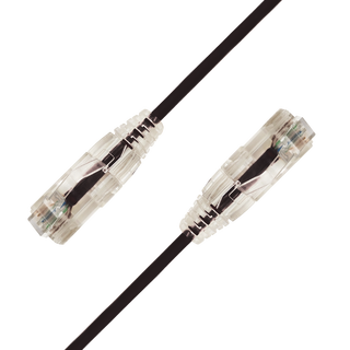 LinkIT SlimPatch U/UTP Cat6a svart 10m AWG 28/7 , LSZH , 3,6mm