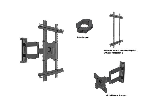 Multibrackets Flexarm PRO Portrait Sort, 35Kg, 400x600,42-60" 