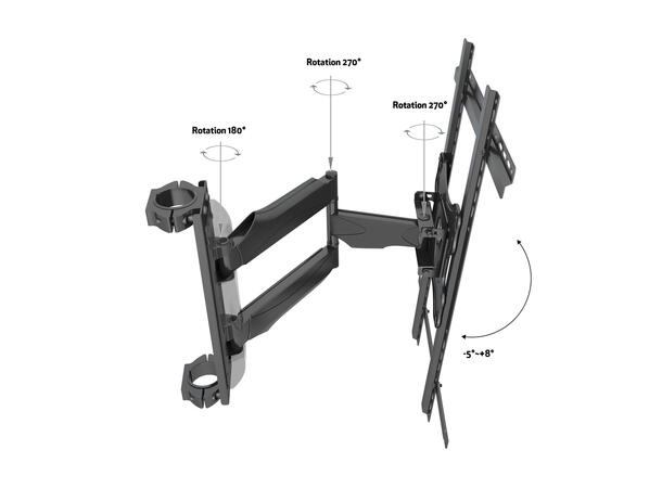 Multibrackets Flexarm PRO Portrait Sort, 35Kg, 400x600,42-60" 