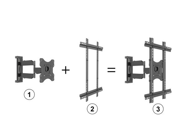 Multibrackets Flexarm PRO Portrait Sort, 35Kg, 400x600,42-60" 