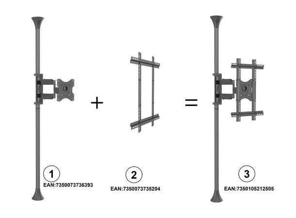 Multibrackets Flexarm PRO Portrait Sort, 35Kg, 400x600,42-60" 