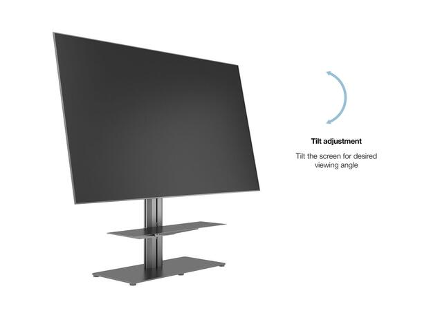 Multibrackets Gulvstativ 110 HD single Sort, 60kg, 800x500, 50-85" 