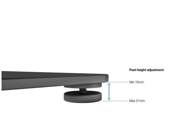 Multibrackets Gulvstativ 110 HD single Sort, 60kg, 800x500, 50-85" 