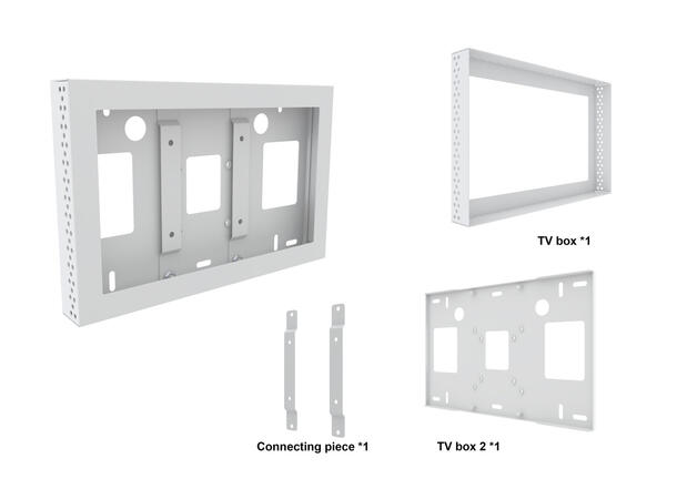 Multibrackets Pro Enclosure samsung QB13 Hvit, Passer Samsung QB13R og QB13R-T 