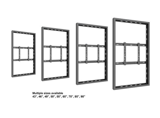 Multibrackets Pro kabinett vegg 65" Svart, 25Kg, Vesa 600x400 