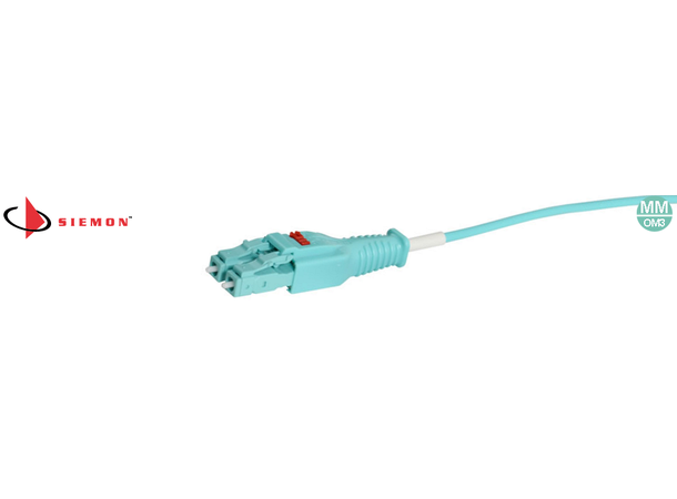 Siemon Fiber LC/LC push-pul OM4 Aqua  2m Duplex, OM4 50/125, LSOH 