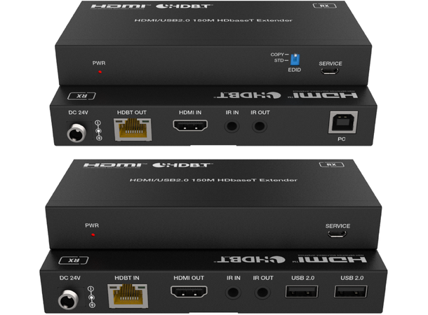 Stoltzen SHE625 HDBaseT™ KVM 4K60 Kit 18Gbps | USB2.0 | 150/120m | PoC