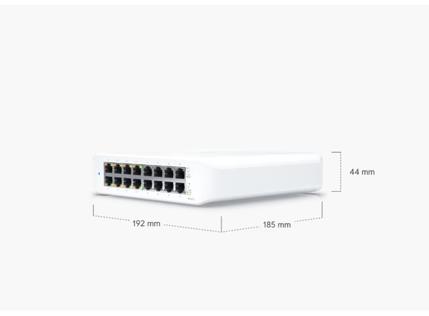 Ubiquiti Unifi Switch Lite 16 PoE 16xRJ45(8x802.3Aaf/at PoE/PoE+), 45W 