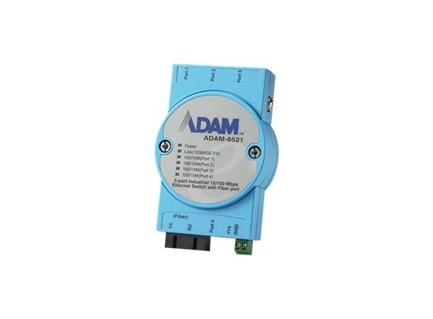 Advantech ADAM Switch 5-Port 4 x 10/100Base-TXs & 1 x 100Base-FX