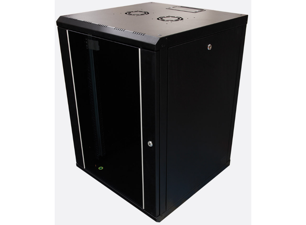 Lande Proline 19" 7-20U Black W600xD450 | Glass door | 100 kg 