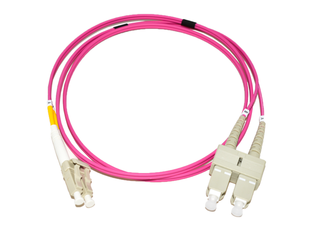 LinkIT fibersnor OM4 LC/SC 10m Duplex | MM | LSZH | Magenta