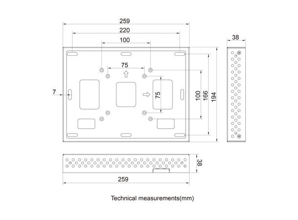 Multibrackets Pro Enclosure Cisco Touch Hvit, Passer Cisco Touch 10" Touch 