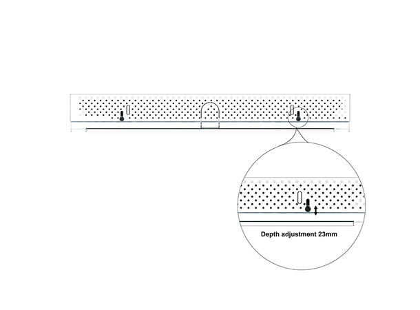 Multibrackets Pro kabinett vegg 65" Hvit, 25Kg, Vesa 600x400 