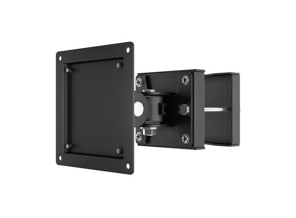 Multibrackets Rørfeste 75/100 Svart, Vesa 100x100, 15Kg, tilt. 32-65" 
