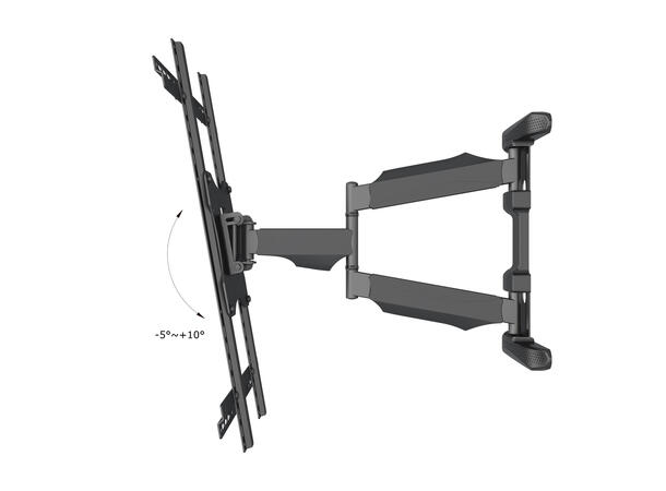 Multibrackets Veggfeste single Portrait Svart, 400x600, 30Kg, 32-55", 7-51cm 