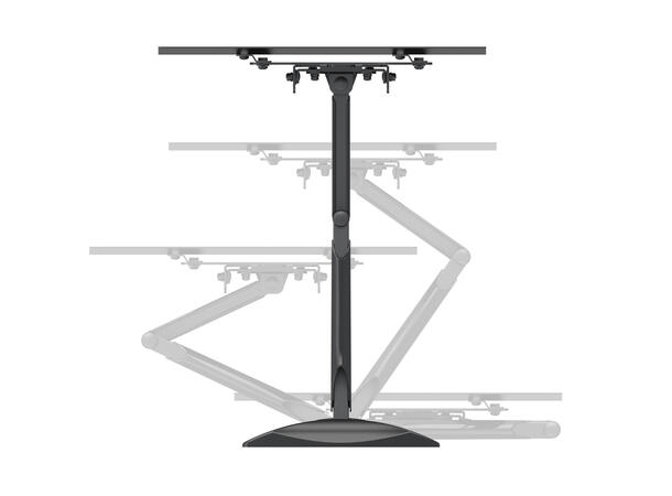 Multibrackets Veggfeste single Portrait Svart, 400x600, 30Kg, 32-55", 7-51cm 