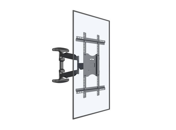 Multibrackets Veggfeste single Portrait Svart, 400x600, 30Kg, 32-55", 7-51cm 