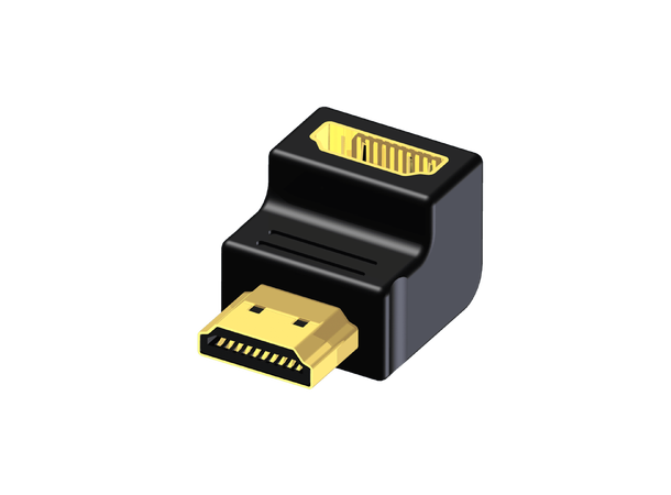 Procab BSP460 vinklet M/F HDMI kontakt V90 graders vinklet HDMI kontakt Hun/han