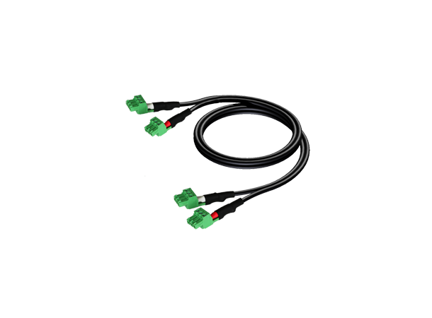Procab Interconnect CLA830/1 sort 2xTerm Block 3pin 3.81mm 1m 