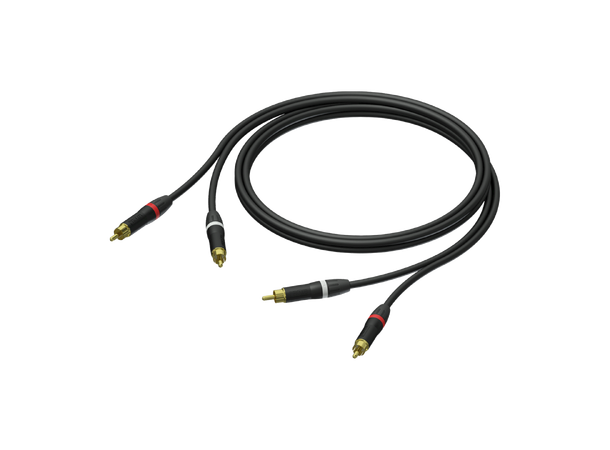 Procab PRA800 2 x RCA kabel, M/M  1m HQ, 2 x RCA/Cinch han - han kabel