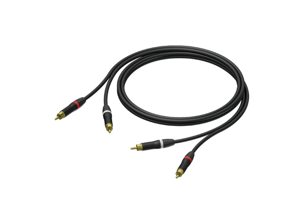 Procab PRA800 2 x RCA kabel, M/M  1m HQ, 2 x RCA/Cinch han - han kabel 