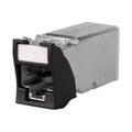 Siemon ZMAX Outlet Cat.6A T568A/B,Toolless,White,Shielded