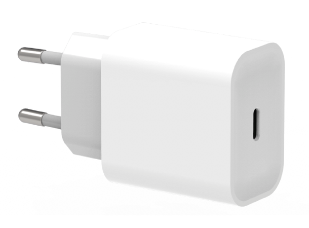 Elivi Vegglader + USB C til Lightning 2m USB C Vegglader + 2m Svart Kabel