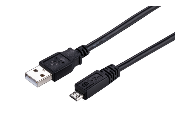 LinkIT USB 2.0, A - micro B, svart