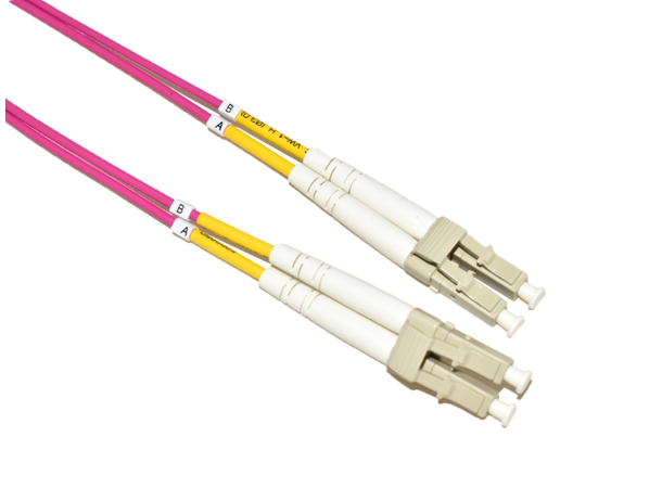 LinkIT fibersnor OM4 LC/LC Magenta Duplex MM OM4 50/125 LSZH, 2mm