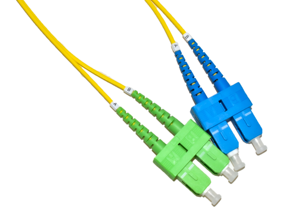 LinkIT fibersnor OS2 SC-APC/SC-UPC Duplex APC SM OS2 9/125 LSZH G657A2 Gul