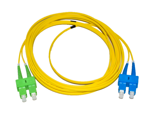 LinkIT fibersnor OS2 SC-APC/SC-UPC Duplex APC SM OS2 9/125 LSZH G657A2 Gul
