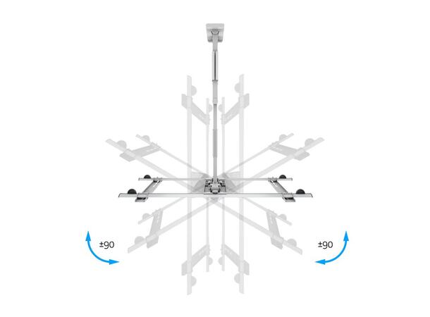 Multibrackets Veggfeste flexerm Thin L Hvit, 600x400, 30Kg, 37" - 65" 