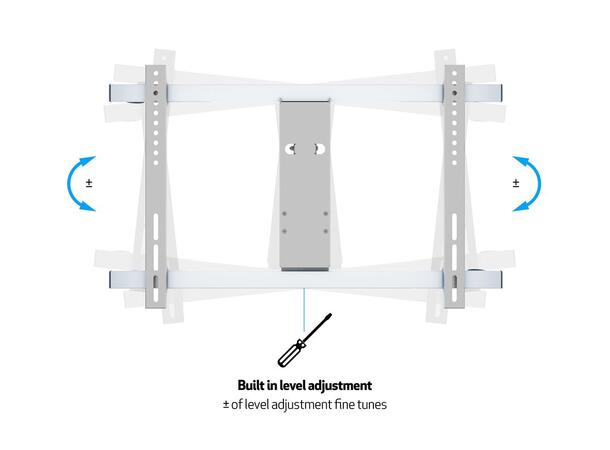 Multibrackets Veggfeste flexerm Thin L Hvit, 600x400, 30Kg, 37" - 65" 