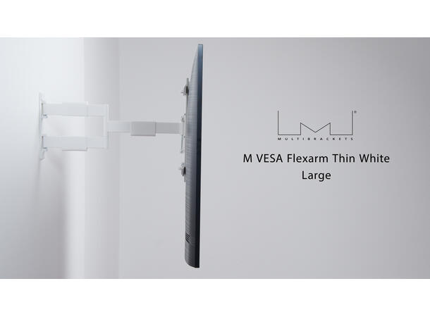 Multibrackets Veggfeste flexerm Thin L Hvit, 600x400, 30Kg, 37" - 65"