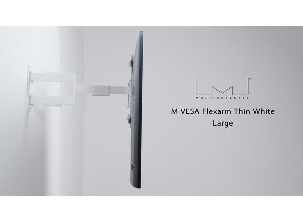 Multibrackets Veggfeste flexerm Thin L Hvit, 600x400, 30Kg, 37" - 65" 