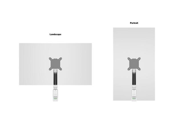 Multibrackets vegg gass arm basic Hvit , VESA 75x75 100x100, 10Kg, 15-32" 