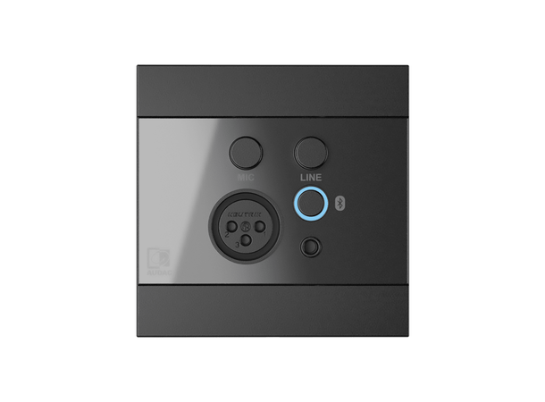 Audac Veggpanel WP225/B Sort Universal Veggpanel BT Mik XLR + Linje 3,5mm 